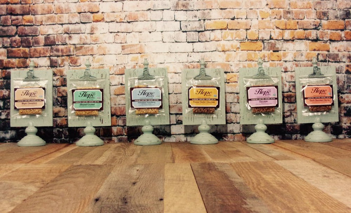 a picture of all 6 Hope Bars Quinoa Bars